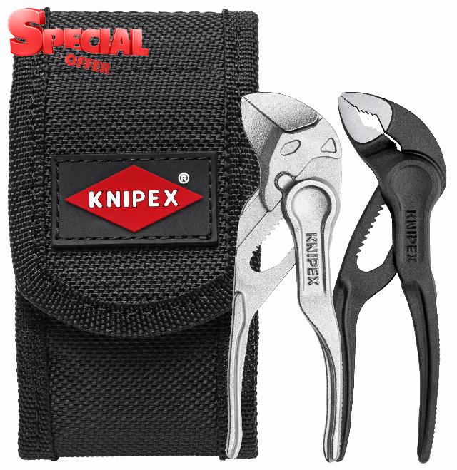 KNIPEX Tools 00 20 72 V04 XS 2 Pc Mini Pliers Set XS in Belt Pouch