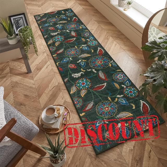 Lahome Floral Runner Rugs for Hallway 2x8