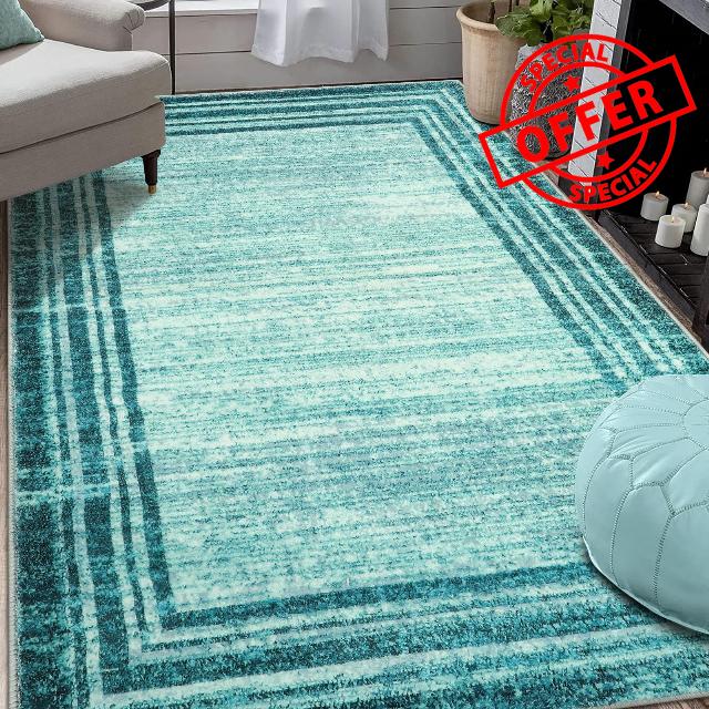 Lahome Modern Bordered Area Rug