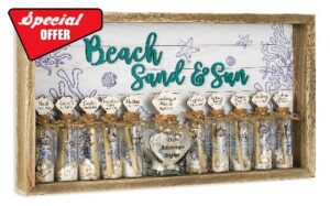 SAILINGSTORY Honeymoon Sand Keepsake Jar Beach Memories Display Shadow Box Coastal Beach Decor Sand Ceremony Kit for Wedding