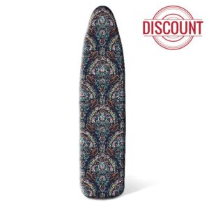 Nmbvcxz Pa-Isley Ironing Board Cover and Pad，Non Stick Resist Scorching and Staining，Standard Size 15x54 Inch Thick Padding Elastic Edge and 4 Fasteners