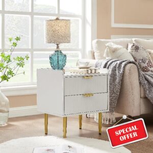 Okvnbjk White Nightstand