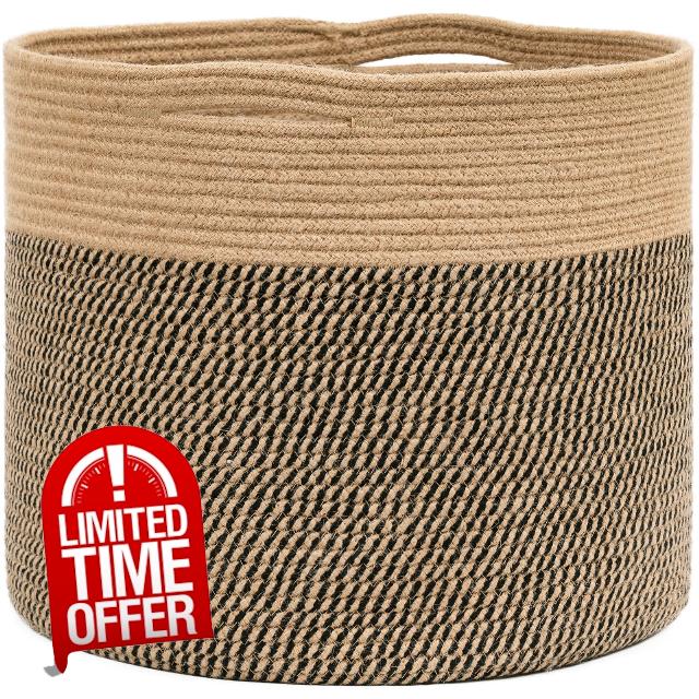 TIMEYARD Woven Basket for Organizing