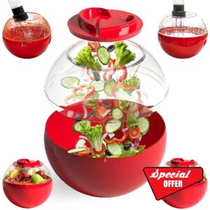 ANAMINA Large Mixing Bowl Set with Lid - Dishwasher Safe - Deep 6L Capacity - Never Splatter