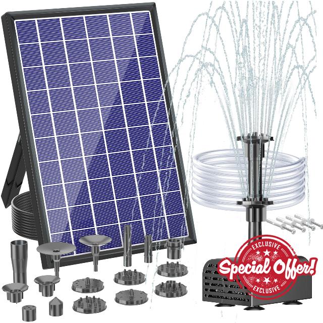 POPOSOAP Solar Fountain Pump
