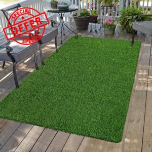 Bsmathom Artificial Grass Rug Indoor Outdoor Rug
