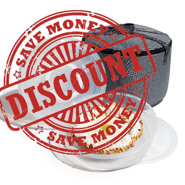 Pie Carrier with Lid and Handle 12inch Reusable 2 Level Cake Storage Container and Insulated Food Carrying Case Bag for Cookie