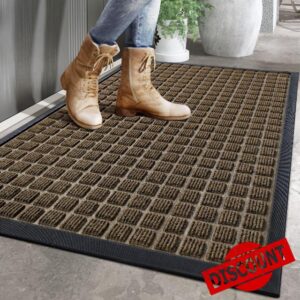 DEXI Door Mat Welcome Mats for Entryway Front Doormat for Entrance Heavy Duty Rubber Non Slip Low Profile for Patio