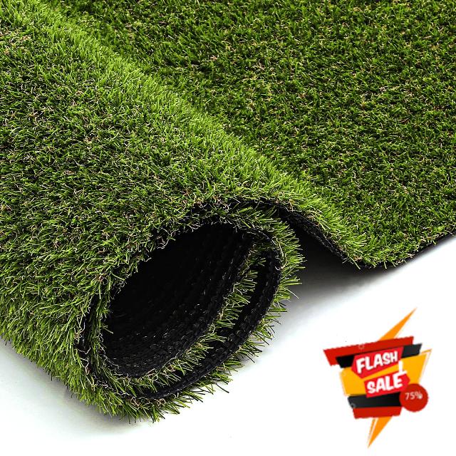 Ileading Artificial Grass Outdoor Rug 4x6FT Grass Carpet Rug Realistic Fake Grass for Dogs Natural Artificial Grass Turf Lawn Synthetic Grass Mat for Backyard Patio Garden Balcony Playground