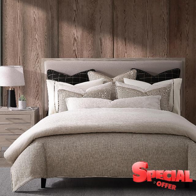HiEnd Accents Chenille Herringbone 3 Piece Super King Comforter Set