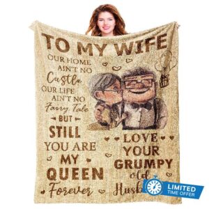 Antonia Bellamy Gifts for Wife Blanket from Husband - Wedding Anniversary Birthday Valentines Day Gifts for Wife Blanket 60''X50''- Gift for Her - Romantic Wife Gift Ideas