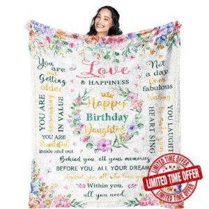 Mcurore Daughter Birthday Gift Blanket 60"x50"