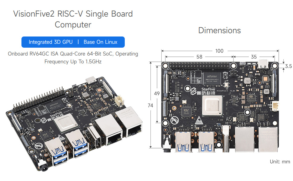 VisionFive2 RISC-V Single Board Computer