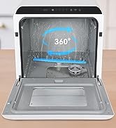 ZealWe Mini Table Top Dishwasher, Countertop Dishwasher with 5 Programs, Dual Water Supply Modes ...