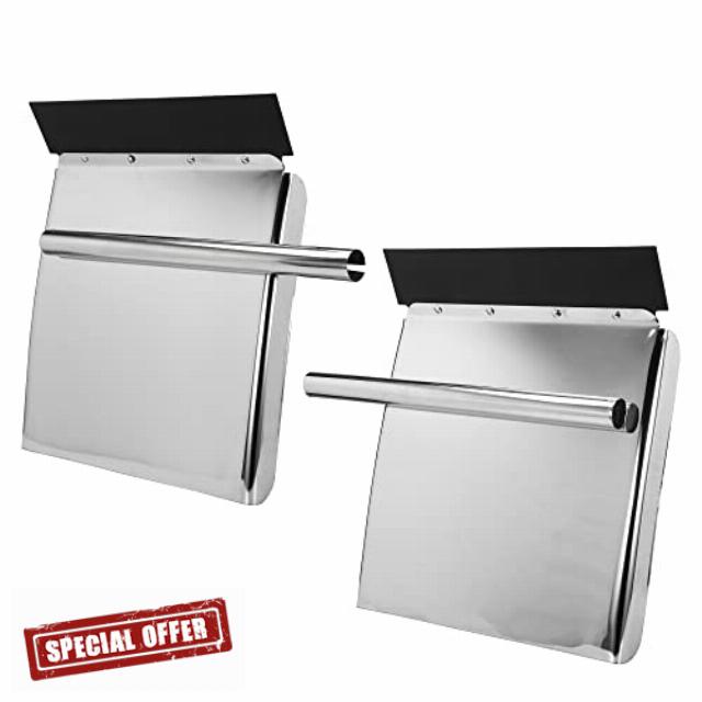 24" x 24" Quarter Fender for Volvo Vnl for Peterbilt Kenworth Freightliner Semi Trucks Including Tube Bracket and Mounting Harware (Stainless Steel)