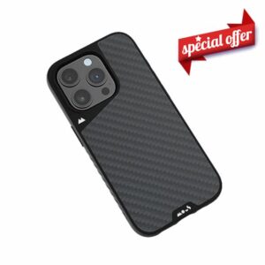 Mous Case for iPhone 15 Pro Max MagSafe Compatible - Limitless 5.0 - Carbon Fiber - Protective iPhone 15 Pro Max Case - Shockproof Phone Cover