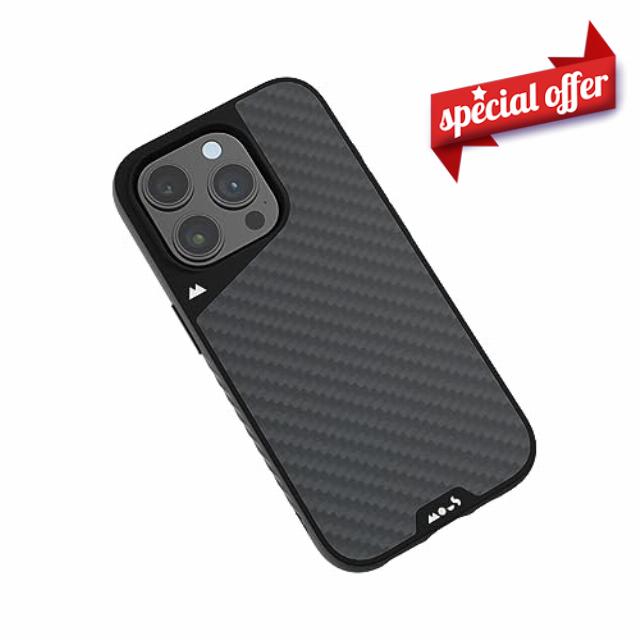 Mous Case for iPhone 15 Pro Max MagSafe Compatible - Limitless 5.0 - Carbon Fiber - Protective iPhone 15 Pro Max Case - Shockproof Phone Cover