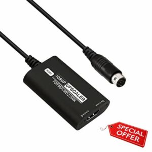 BITFUNX 1080P HDMI Adapter for SEGA Genesis/MD1/MD2/SNK Console - Supports 16:9/4:3 Aspect Ratio Switching and RGBS Input