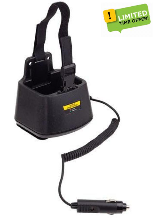 Single Bay Vehicle Rapid Charger for Harris XL-200P Rechargeable Two Way Radio - Li-Ion/Li-Polymer