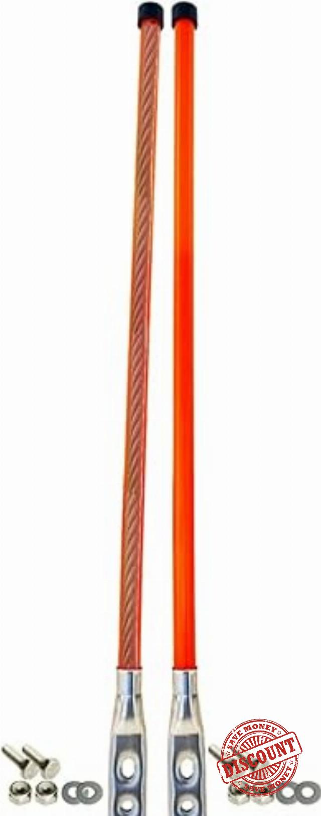 C CLINK 36" Snow Plow Markers Blade Guides Orange 3/4'' Built-in Steel Wire Stainless Steel Thickened Material Never Break for Blizzard Boss SNO-Way Western Snowplows & Many More Pickup Truck SUV UTV