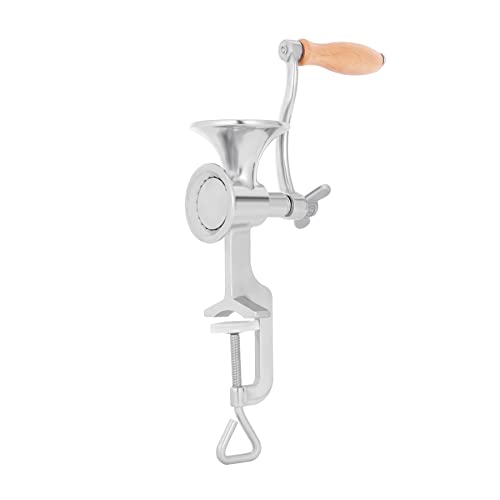 Table Clamp Manual Corn Grain Grinder Cast Iron with Fineness Adjustable Spring for Wheat Grain Oats Coffee Spice Nut Herbs Grinder Mill