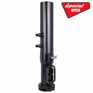 Gooseneck Trailer Coupler Round - 2-5/16" Ball Capcacity 30000lbs 8" Adjustment Black with Load Pin