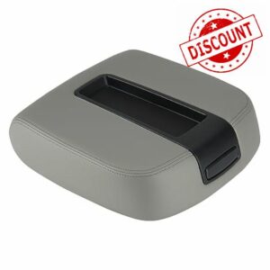 Beitetoo Center Console Lid Armrest Cover Kit Grey Compatible with 2007-2013 GMC Sierra Chevrolet Silverado 1500 2500 3500 2007-2014 Suburban Yukon Tahoe Replace # 15217111 924-875