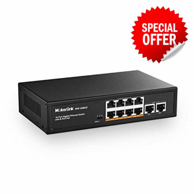 MokerLink 10 Port Gigabit PoE Switch