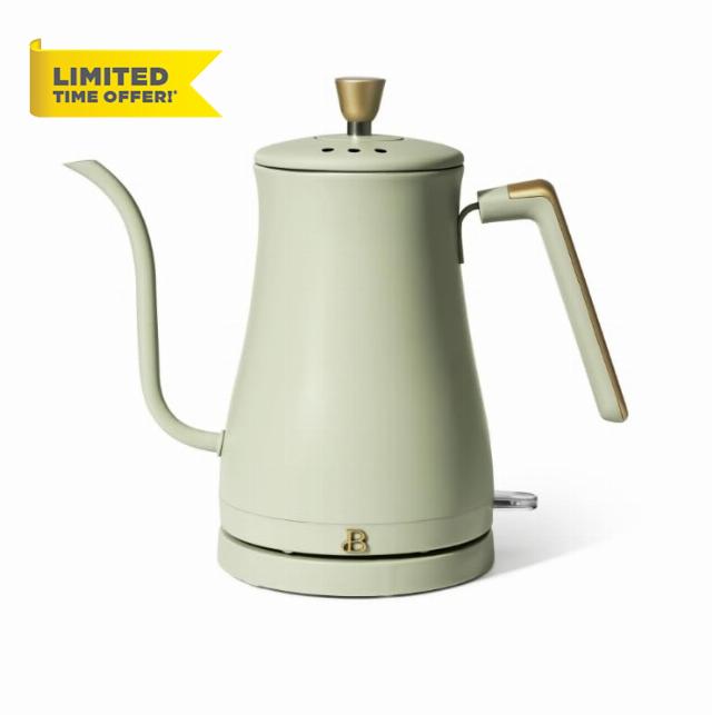 Beautiful 1L Electric Gooseneck Kettle Tea machines (Sage Green)