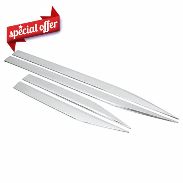 XtremeAmazing 4Pcs Front Rear Left Right Chrome Body Side Door Molding Cover Trim for Outlander 2022-2023