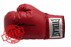 Roberto Duran Autographed/Signed Boxing Glove (Left) JSA 180814 - Autographed Boxing Gloves