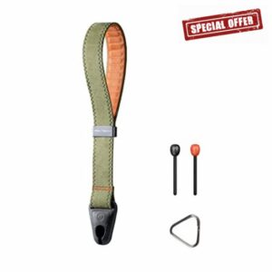 PGYTECH Camera Wrist Strap Adjustable Quick Release Camera Hand Strap Sling Camera Straps for Photographers (Grass Green)