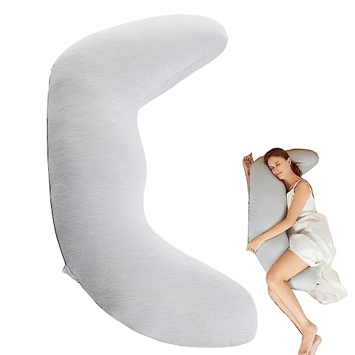 Breathable Full Body Pillow for Side Sleeper with Comfortable Pillowcase