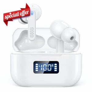 True Wireless Earbuds Bluetooth 5.3 Headphones with Charging Case