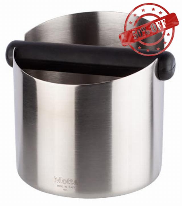 Motta Stainless Steel Knock Box With Removable Bar For Coffee and Espresso