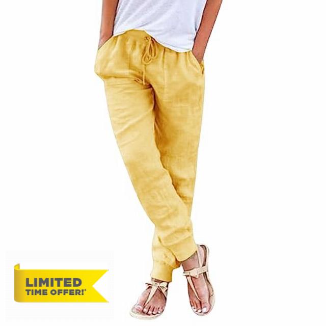 WMQPNNS Track Pants Women Womens Tapered Pants Drawstring Back Elastic Waist Pants Casual Trousers with Pockets