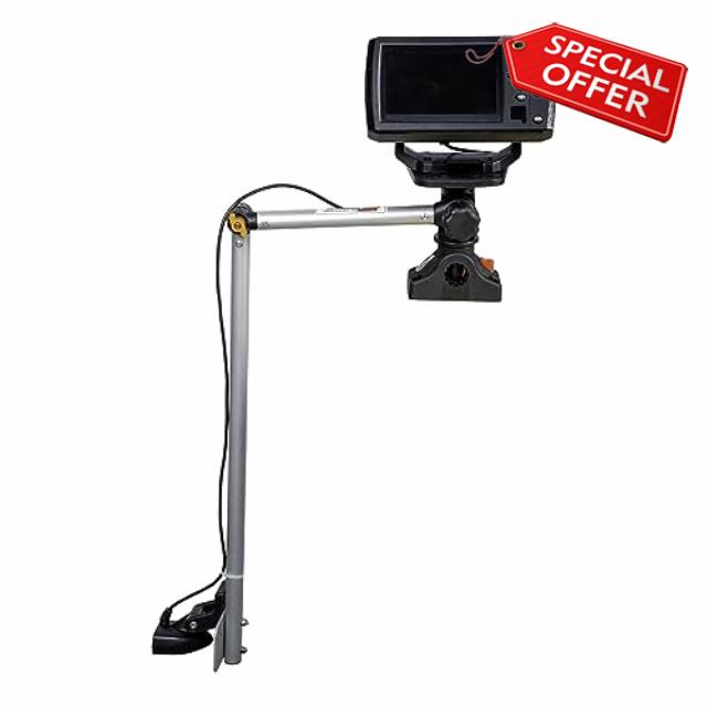 Extreme Max 3006.8652 Portable Foldable Transducer Arm with Fish Finder Bracket for Kayaks & SUP