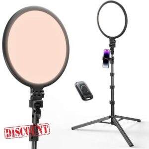 Kaiess 10" Ring Light with 63" Tripod Stand and Phone Holder Kit