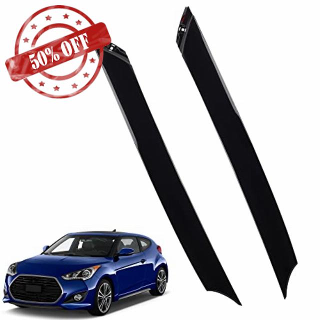 Dasbecan Driver & Passenger Windshield A Pillar Trim Exterior Molding 861702V000 861802V000 Compatible with Hyundai Car 2012 2013 2014 2015 2016 2017 Car Windscreen Accessories
