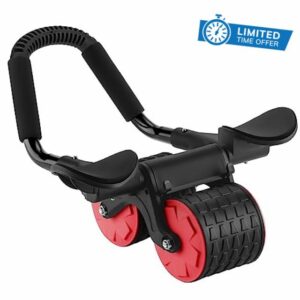 Elbow Support Automatic Rebound Abdominal Wheel，Ab Roller for Abdominal Exercise Machine，Abs Workout Equipment，Dolly Core Strengthening Trainer Fitness Belly Training