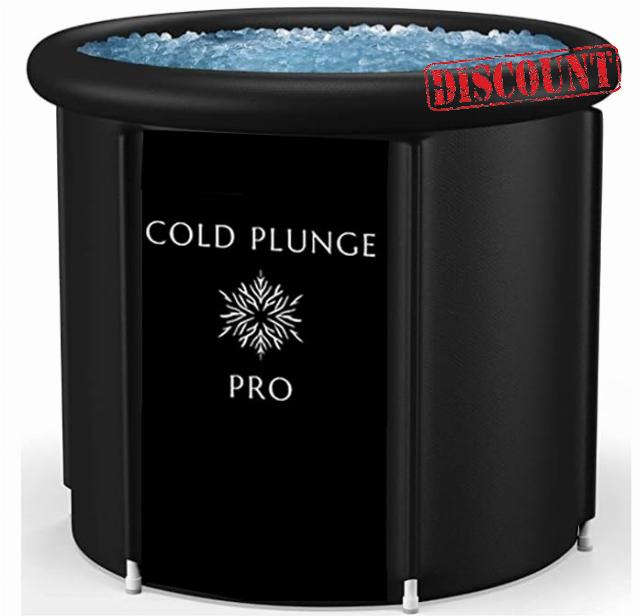 COLD PLUNGE PRO Large Ice Bath with Cover. Athlete's Recovery/Cold Water Therapy Tub (XL Size) Multi-Layered