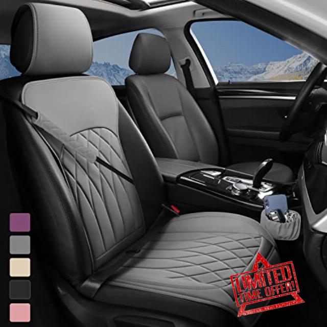 BEITK 1 Pack Leather Front Car Seat Cover