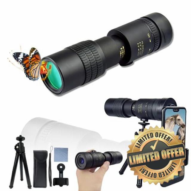 100x30 Monocular Telescope for Adults High Powered Compact