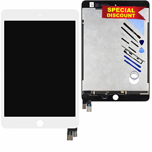 for iPad Mini 5 7.9" 2019 A2133 A2124 A2126 A2125 LCD Display Touch Screen Assembly Replacement(Tablet Front+LCD Screen) (White)