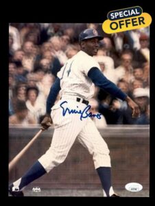 Ernie Banks JSA Coa Signed 8x10 Photo Autographed Cubs