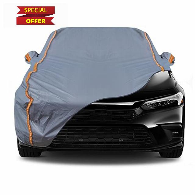 TUCAREST 6-Layers PEVA Premium Full Car Cover Fit for Sedan hatchback Pickup SUVs MPV Rain and snow protection