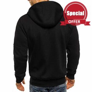 WMQPNNS Oversized Hooded Sweatshirt Mens Hooded Sweater Coat With Solid Color Zipper Pocket In Autumn And Winter