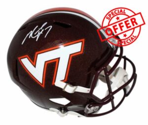 Michael Vick Autographed Virginia Tech Hokies F/S Helmet Beckett