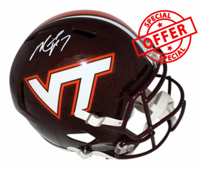 Michael Vick Autographed Virginia Tech Hokies F/S Helmet Beckett