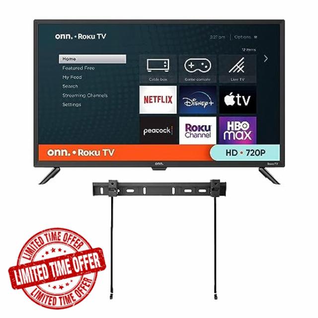 ONN 24-Inch Class HD (720P) LED Smart TV with Wi-Fi Connectivity and Mobile App | Flat Screen TV Compatible with Apple Home Kit | Alexa and Google Assistant (Renewed)